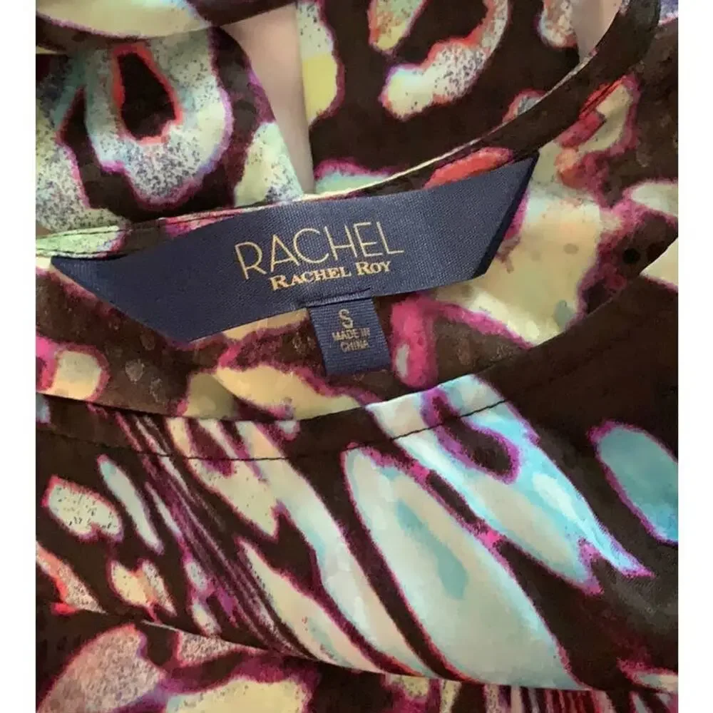 5/$25 Rachel Roy Animal Print Tie Back‎ Tank Top